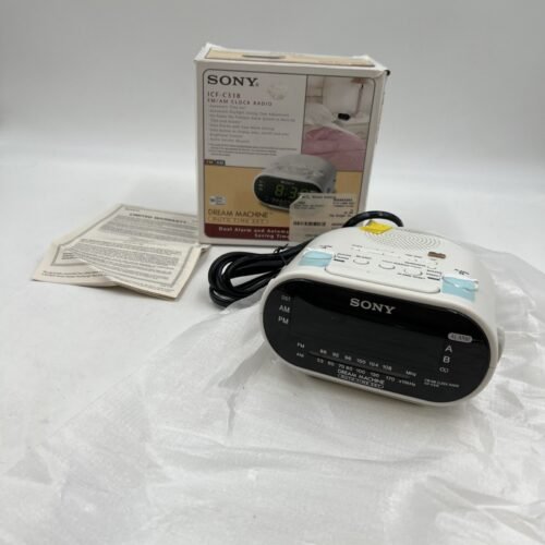 Sony Dream Machine AM/FM Dual Alarm White Clock Radio ICF-C318 New In Box