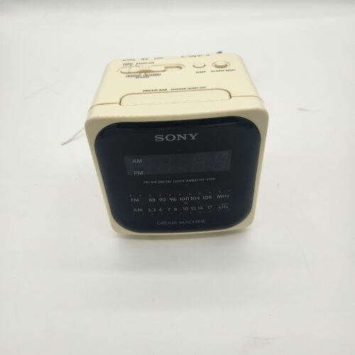 Sony Dream Machine Cube Off-White FM/AM Alarm Radio ICF-C120 Tested Vintage