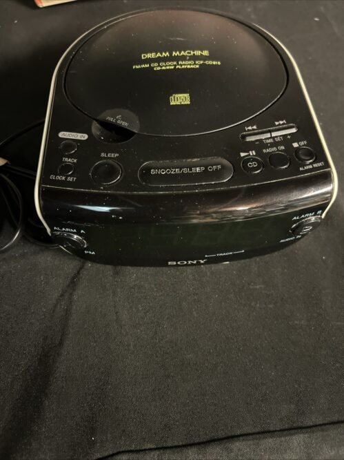 Sony Dream Machine FM/AM Radio CD Player Aux Dual Alarm Clock ICF-CD815- Tested