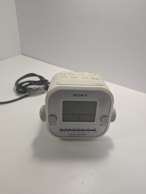 Sony Dream Machine ICF-C180 Alarm Clock Cube AM/FM Radio White Tested Good