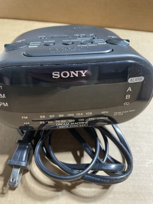 Sony Dream Machine ICF-C318 FM/AM Dual Alarm Clock Radio Black – Tested Works