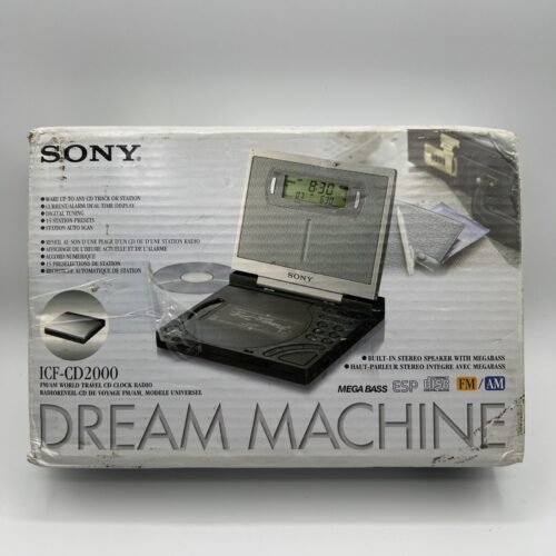 SONY DREAM MACHINE ICF-CD2000 Portable AM/FM Radio Alarm Clock CD Player TESTED