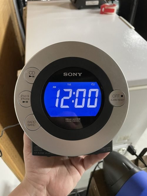 Sony Dream Machine ICF-CD3iP AM/FM Radio CD Player Alarm Clock iPod Dock Tested