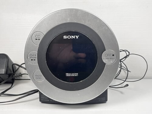 Sony Dream Machine ICF-CD3iP FM/AM Clock Radio w/CD Player iPhone Dock TESTED