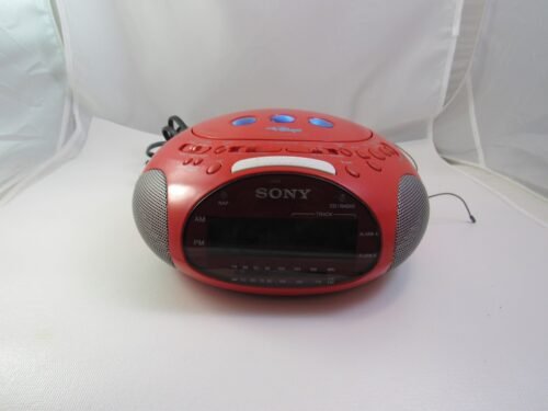 Sony Dream Machine ICF-CD831 Red FM/AM CD Player Alarm Clock Radio Works