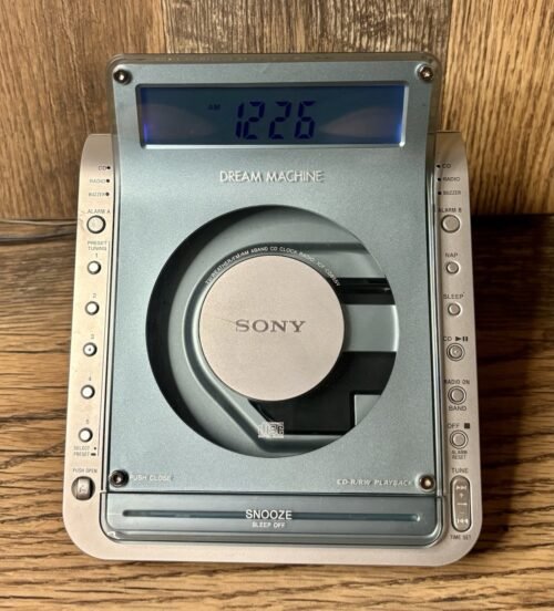 Sony Dream Machine ICF-CD855V CD Player Alarm Clock Radio Works Great! See Video