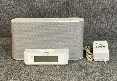 Sony Dream Machine ICF-CS10iP AM/FM Clock Radio iPod iPhone Dock With Adapter