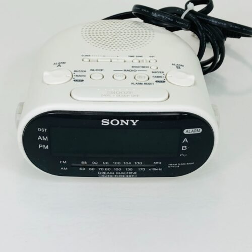 SONY Dream Machine White Alarm Clock AM FM Radio ICF-C318 (B Alarm Not Working)