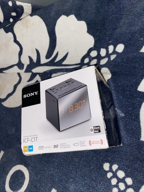 SONY FM/AM DUAL ALARM CLOCK RADIO MODEL 1CF-C1T NOS in Original Box