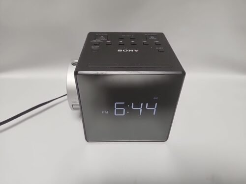 Sony ICF-C1PJ Alarm Clock Radio with Time Projector Nature Sounds USB TESTED