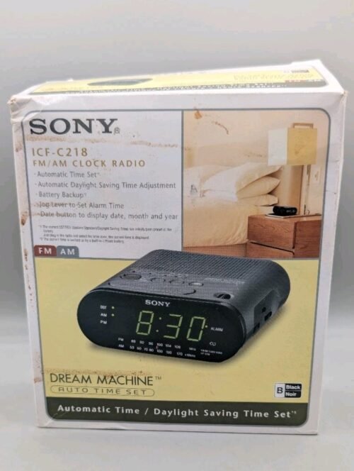 Sony ICF-C218 FM/AM Clock Radio Dream Machine w/ Auto Time Set NEW in Box