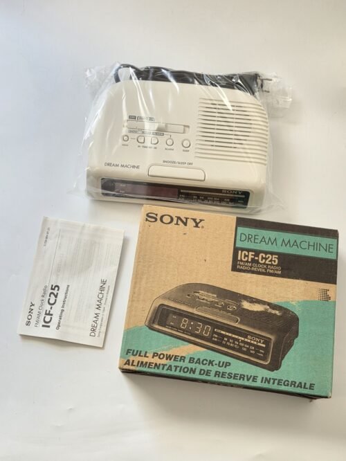 SONY ICF-C25 Dream Machine FM/AM Alarm Clock Radio Black New