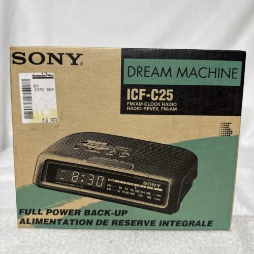 SONY ICF-C25 Dream Machine FM/AM Alarm Clock Radio Black New