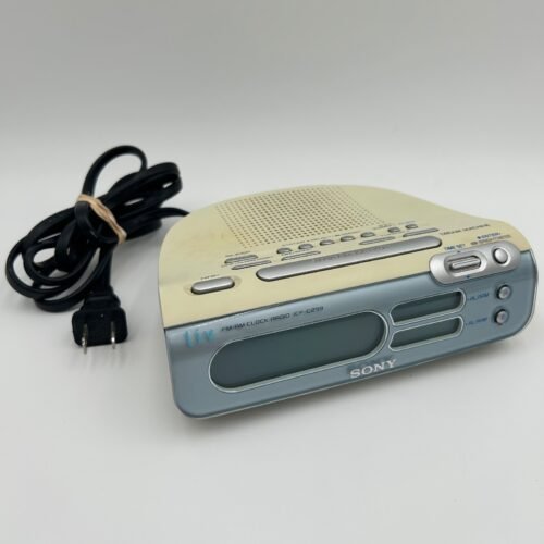 Sony ICF-C273 LIV Dream Machine Dual Alarm Clock AM/FM Radio White/Silver TESTED