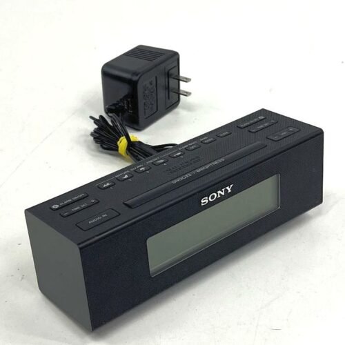 Sony ICF-C717PJ Digital Alarm Clock Radio Nature Sounds Audio In Black