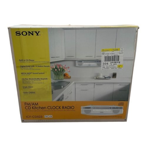 Sony ICF-CD523 Under Cabinet FM/AM CD Kitchen Clock Radio Player - New In Box