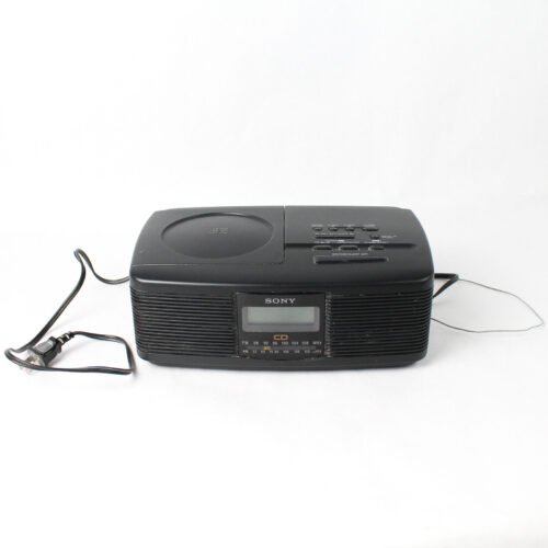 Sony ICF-CD810 Black Stereo CD Player Digital Dual Alarm Radio AM/FM