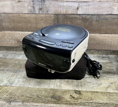 Sony ICF-CD815 Dream Machine FM/AM Radio CD Player Dual Alarm Clock TESTED Mint!