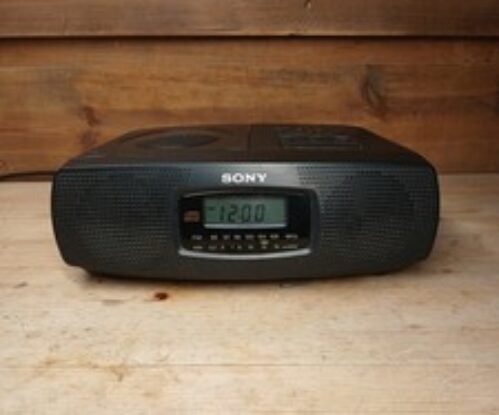 Sony ICF-CD820 AM/FM Stereo Dual Alarm Clock Radio with CD Player Tested - WORKS