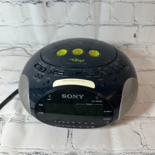Sony ICF-CD831 Blue Psyc Dream Machine FM/AM CD Player Alarm Clock Radio Tested
