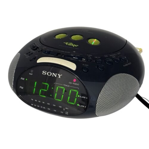 Sony ICF-CD831 Blue Psyc Dream Machine FM/AM CD Player Alarm Clock Radio Works