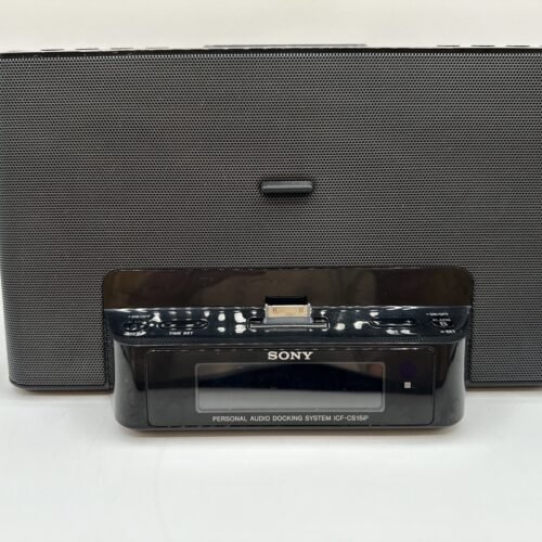 Sony ICF-CS15ip Black iPhone Clock Radio Speaker Dock Dream Machine Lightning