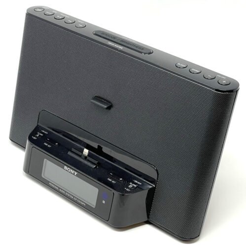 Sony ICF-CS15IPN Audio Dock Alarm Clock and Radio Charger iPhone iPod Lightning