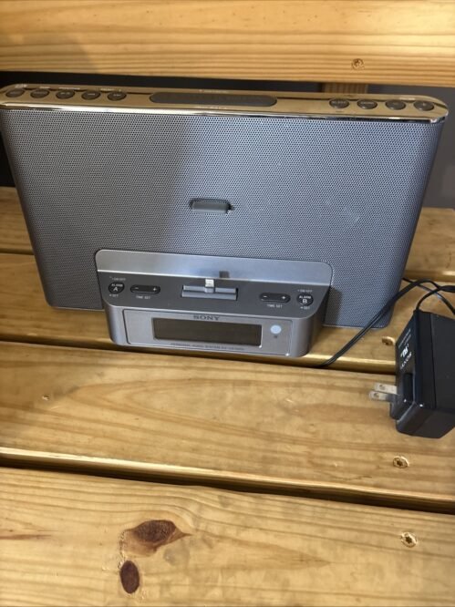 Sony ICF-CS15IPN Audio Dock Alarm Clock and Radio Charger iPhone iPod Lightning
