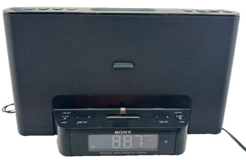 Sony ICF-CS15IPN Audio Dock Alarm Clock and Radio Charger iPhone iPod Lightning