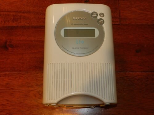 Sony Shower Am Fm CD Clock Radio ICF-CD73V White Waterproof EXCELLENT COND.