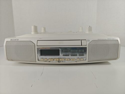 Sony Under Cabinet Space Saver AM/FM Alarm Clock Radio CD Player ICF-CD513