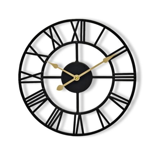 Sorbus 12inch Decorative Round Wall Clock Battery Operated with Roman Numeral