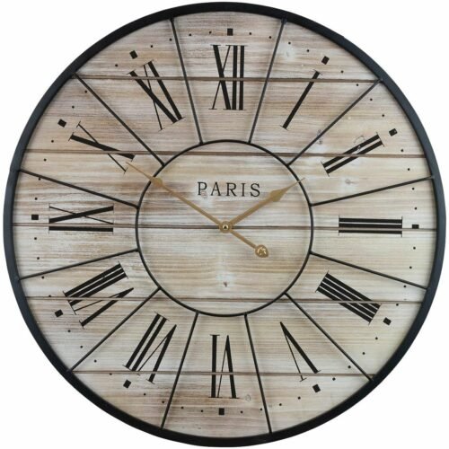 Sorbus Paris Oversized Wall Clock, Centurion Roman Numeral Hands, Parisian