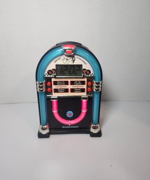 Soundesign 3162G Jukebox Alarm Clock Grease Theme Music Songs - TESTED