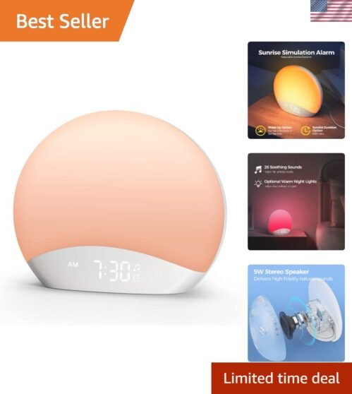 Sound Machine Sunrise Alarm Clock Night Light Sleep Sounds Wake Up Light
