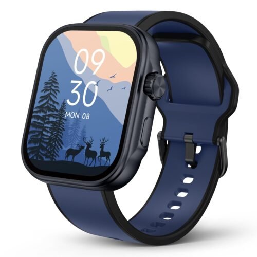 SOUYIE Smart Watch Blue, 1.99" AMOLED, PPG BP, Fitness, Android iOS