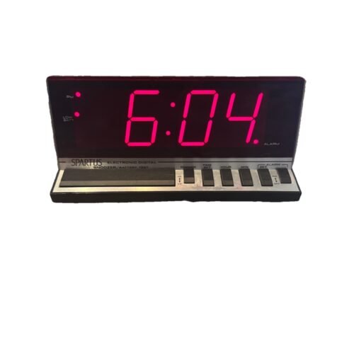 Spartus Digital Alarm Clock 1150 Extra Large 2" Digits Vintage Old School Cool!
