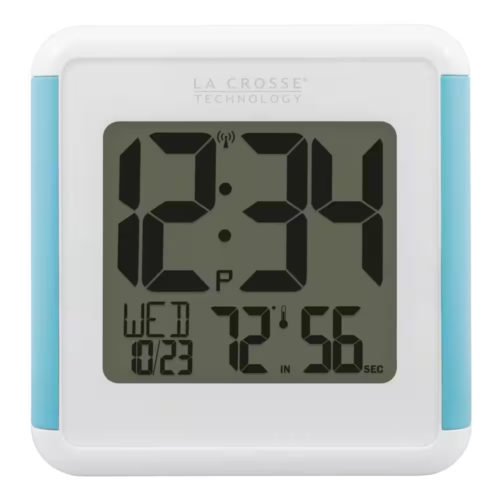 Splash-Proof Shower Cube Clock with Outdoor Temperature & Humidity