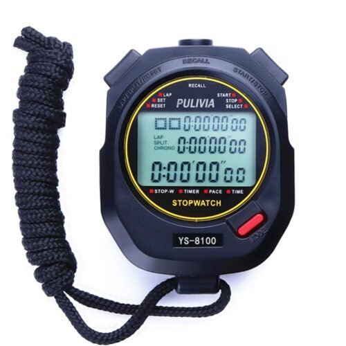 Sports Stopwatch Timer 100 Lap Split Memory Digital Stop Watch, Countdown Tim...
