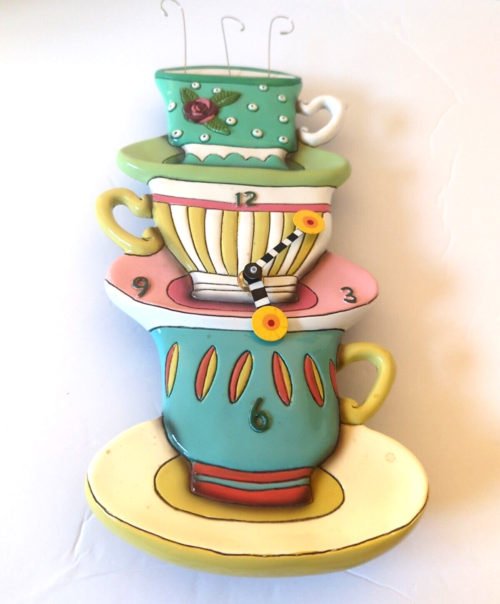 Spot of Tea Wall Clock by Allen Designs - Works Great but missing pendulum