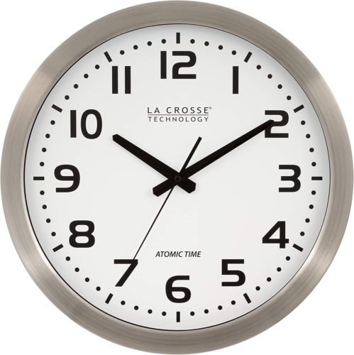 Stainless Steel Atomic Clock-White Dial