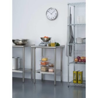 Stainless Steel Kitchen Utility Table with Adjustable Bottom Shelf