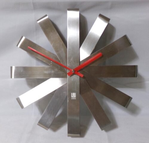 Stainless Steel Umbra Mid Century Modern Asterisk Wall Clock