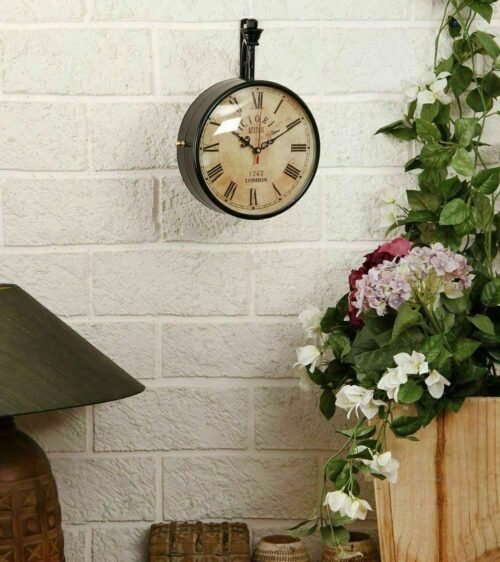 Station Clock Double Sided Functional Clock Home Decor Wall Clock