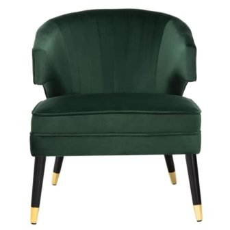 Stazia Green/Black Upholstered Side Chair