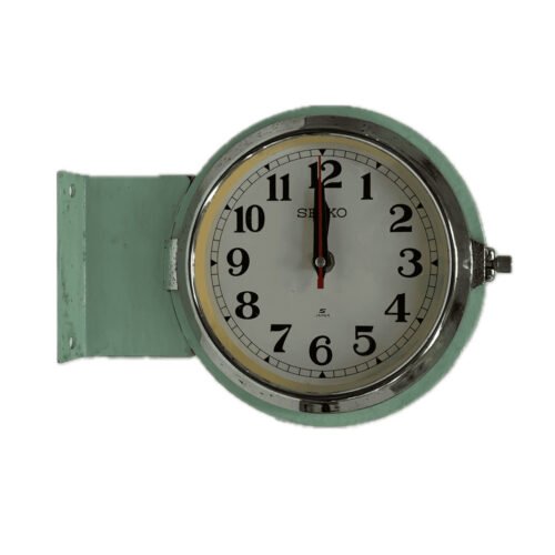 Steel Double-Sided Green Seiko Clock