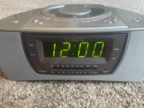 Stereo CD Dual Clock Radio Nature Sounds Alarm Clock T608T
