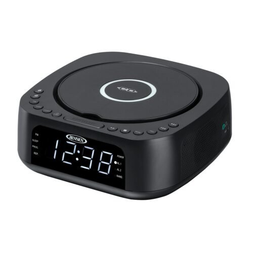 Stereo Digital Dual-Alarm Clock with Top-Loading CD Player, FM Tuner, USB...