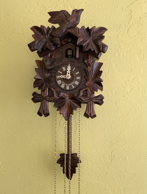 Sternreiter Bird and Leaf Black Forest Mechanical Cuckoo Clock