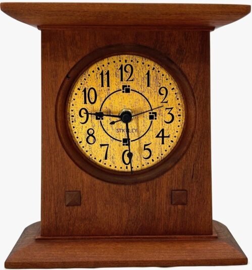 Stickley Solid Cherry Bracket Prairie Mantle Clock 91-84 Nov. 1995